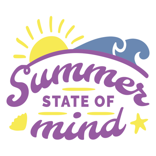 Summer state of mind lettering PNG Design