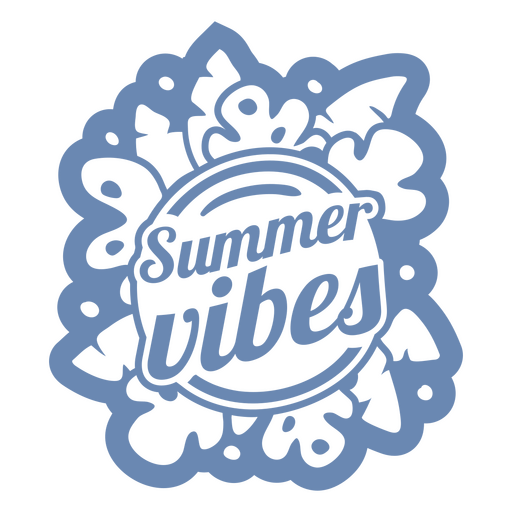 El logotipo de vibraciones de verano. Diseño PNG