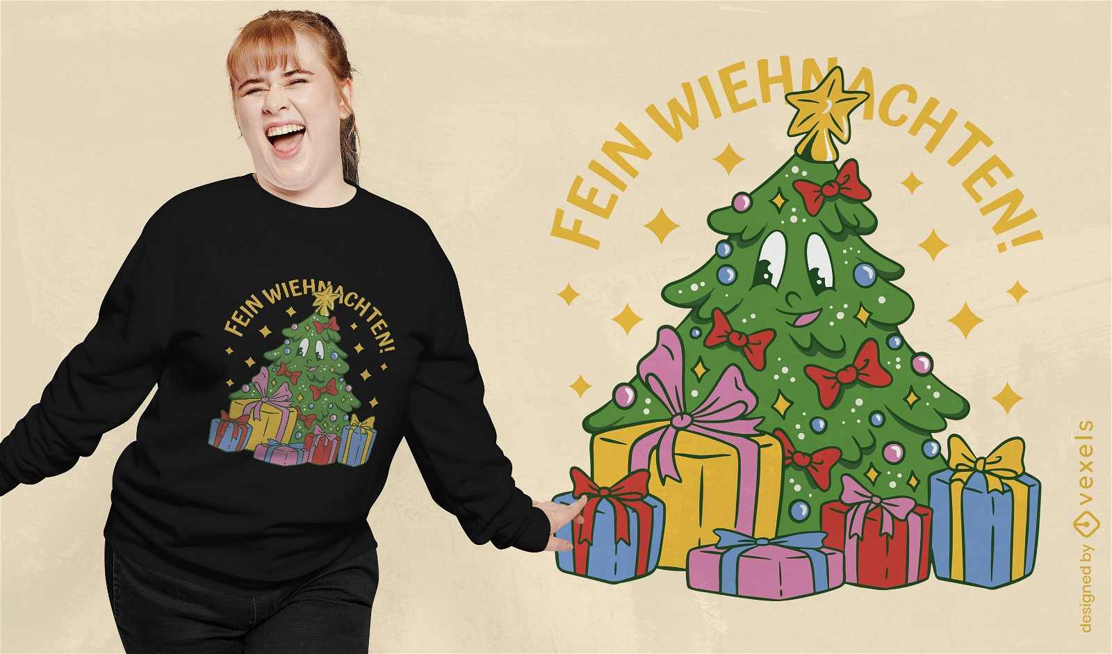 Deutsches Weihnachts-T-Shirt-Design