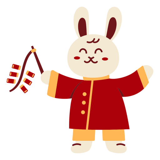 Chinese new year bunny png PNG Design
