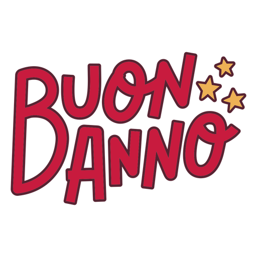 The logo for buon anno in red PNG Design