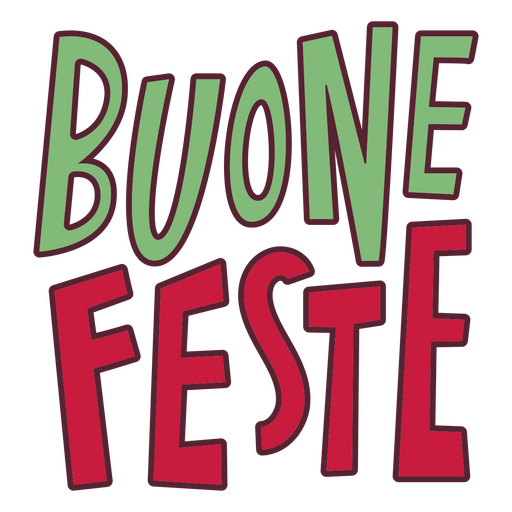 El logo de buone feste italiano. Diseño PNG