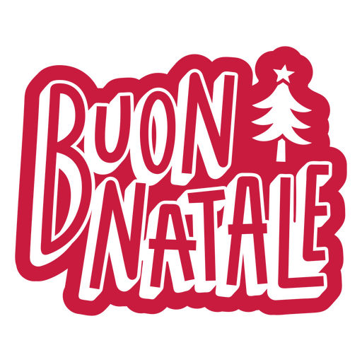 Buon natale christmas sticker PNG Design