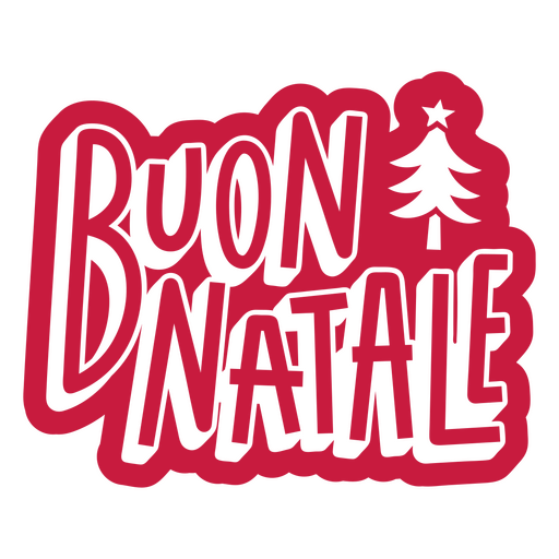 Buon natale Weihnachtsaufkleber PNG-Design