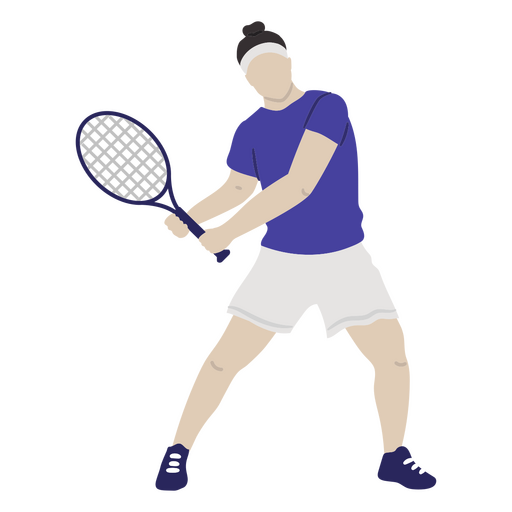 Mann spielt Tennis mit einem Schläger PNG-Design