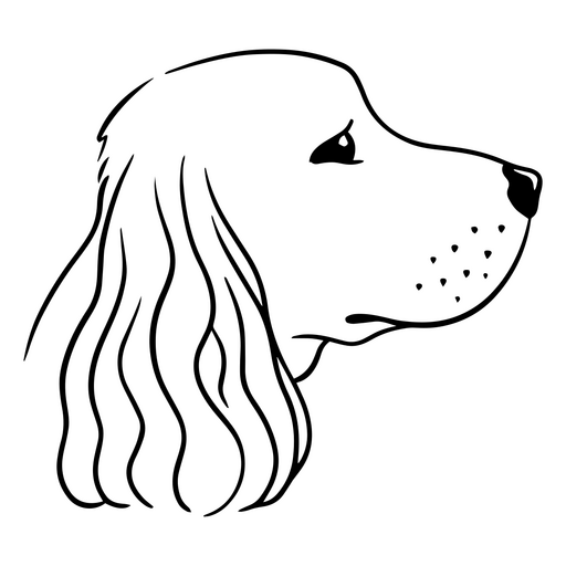 Design elegante de silhueta de cachorro com pelo esvoaçante Desenho PNG