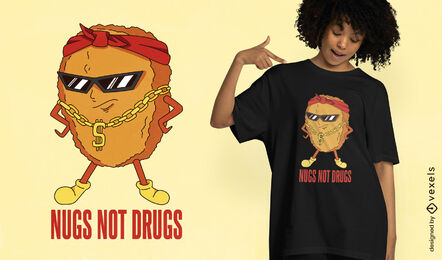 Design de camiseta de pepita de gangster