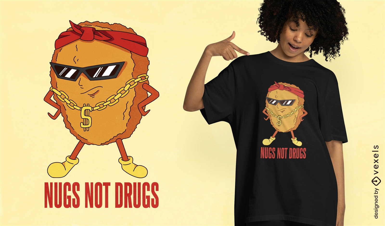 Gangster nugget t-shirt design