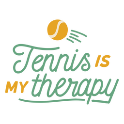 Tennis Is My Therapy PNG & SVG Design For T-Shirts