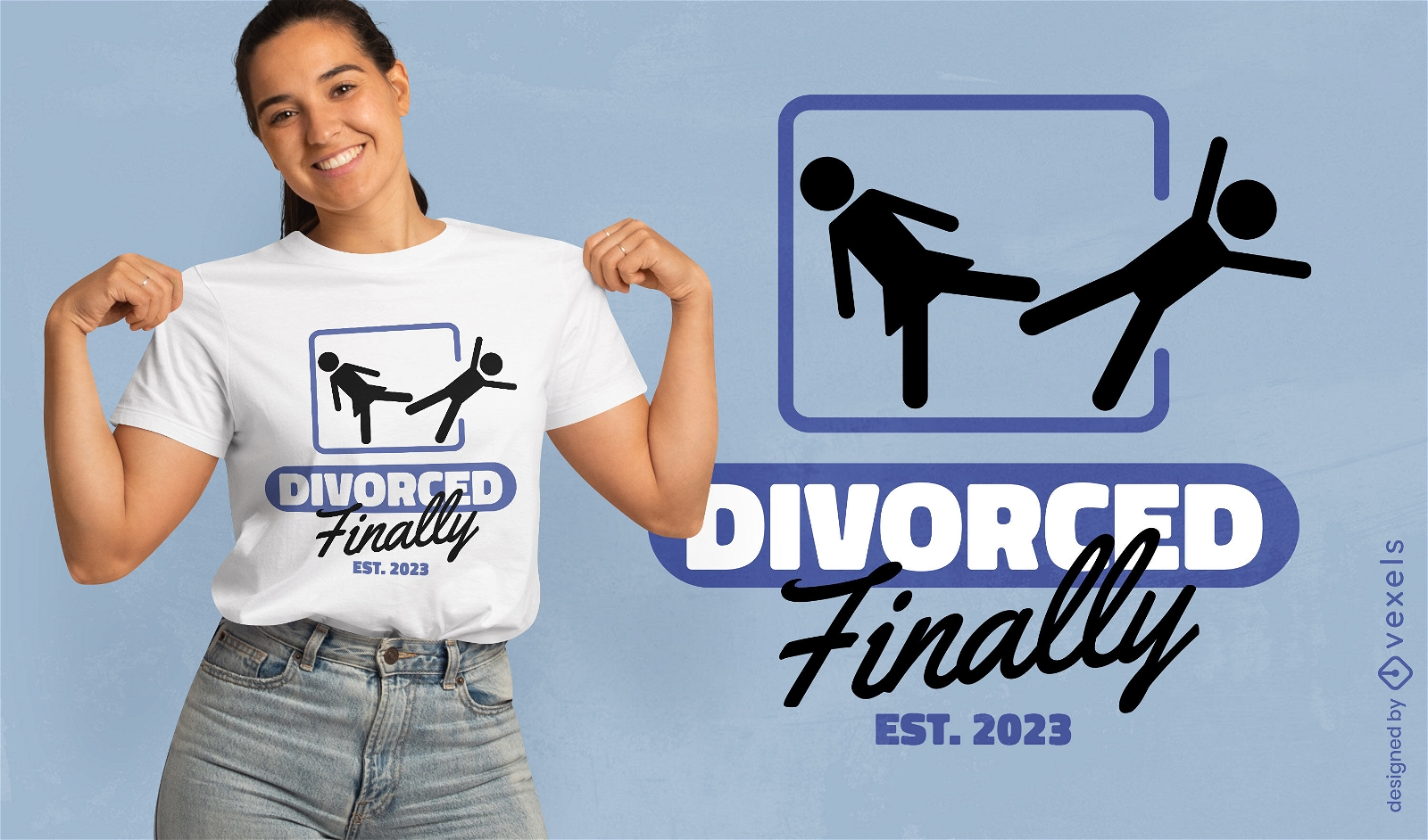 Divorced couple funny t-shirt design