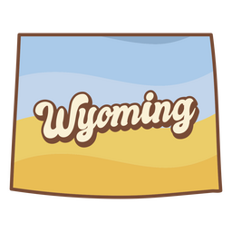 The State Of Wyoming With The Word Wyoming On It PNG & SVG Design For T ...