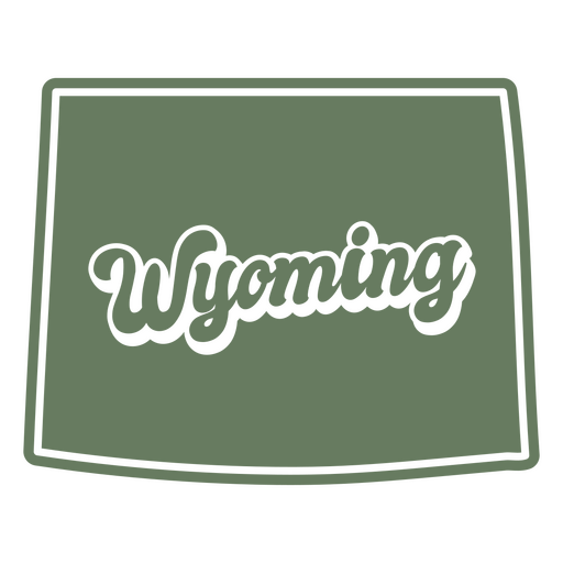 The state of wyoming on a green background PNG Design