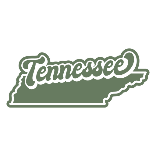 Se muestra el estado de Tennessee. Diseño PNG