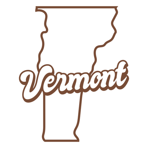 The state of vermont is shown PNG Design