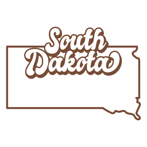 La palabra Dakota del Sur Diseño PNG
