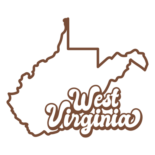 Se muestra el logotipo de Virginia Occidental. Diseño PNG