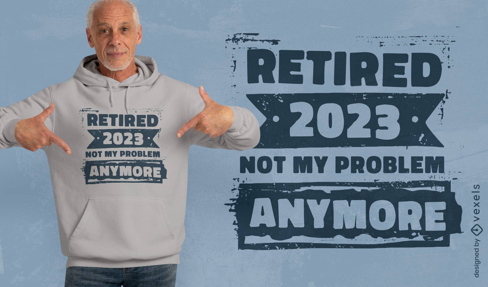 Aposentado em 2023 design de camiseta de citação