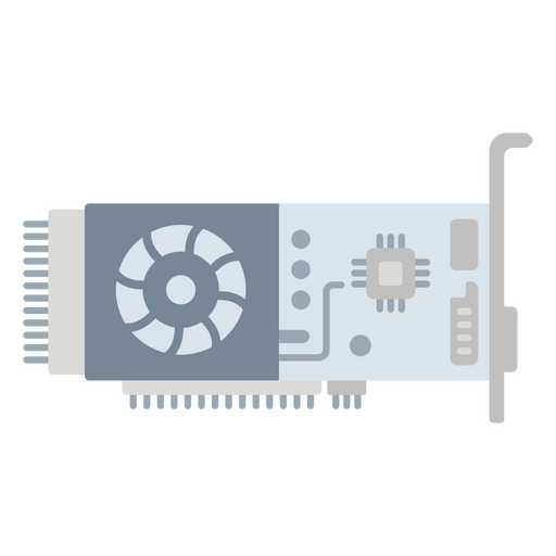 Computer graphics card with a fan on it PNG Design