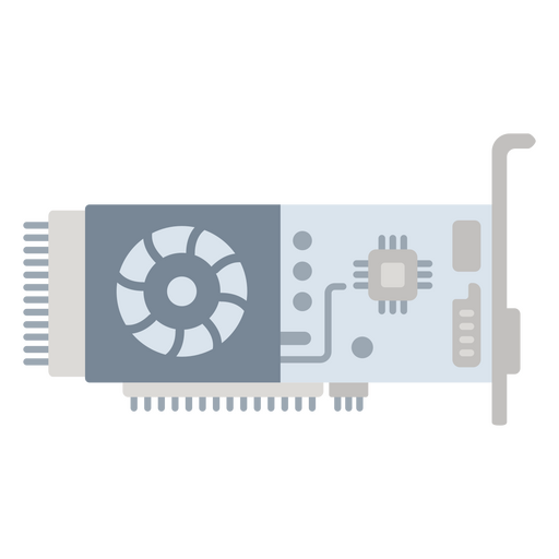 Placa gráfica de computador com um ventilador Desenho PNG