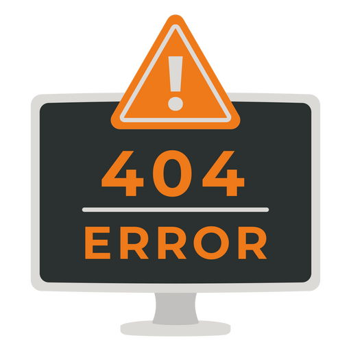 404 error on a computer screen PNG Design