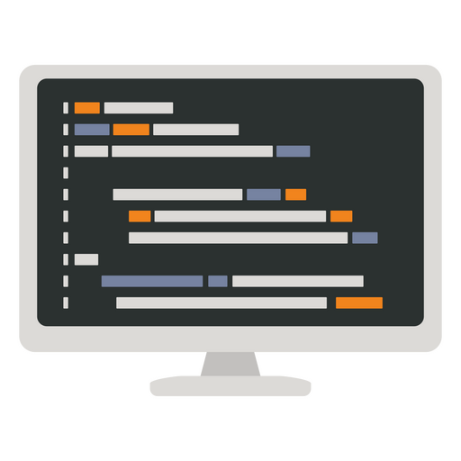 Computer screen with a programming code on it PNG Design