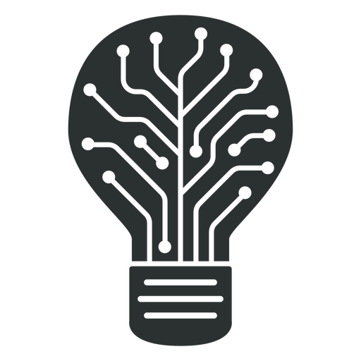 Light bulb containing circuits PNG Design