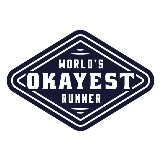 Logotipo del corredor más bueno del mundo. Diseño PNG