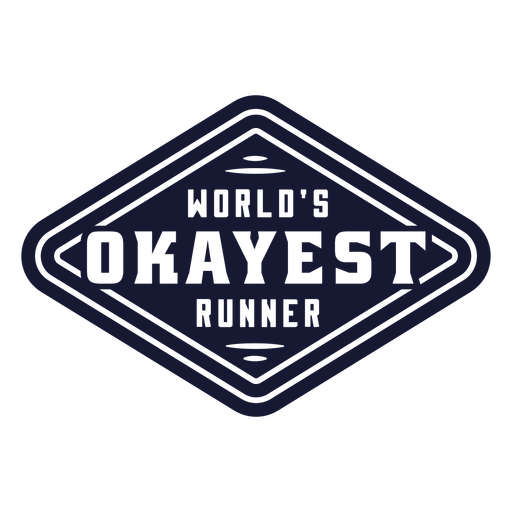 World's okayest runner logo PNG Design