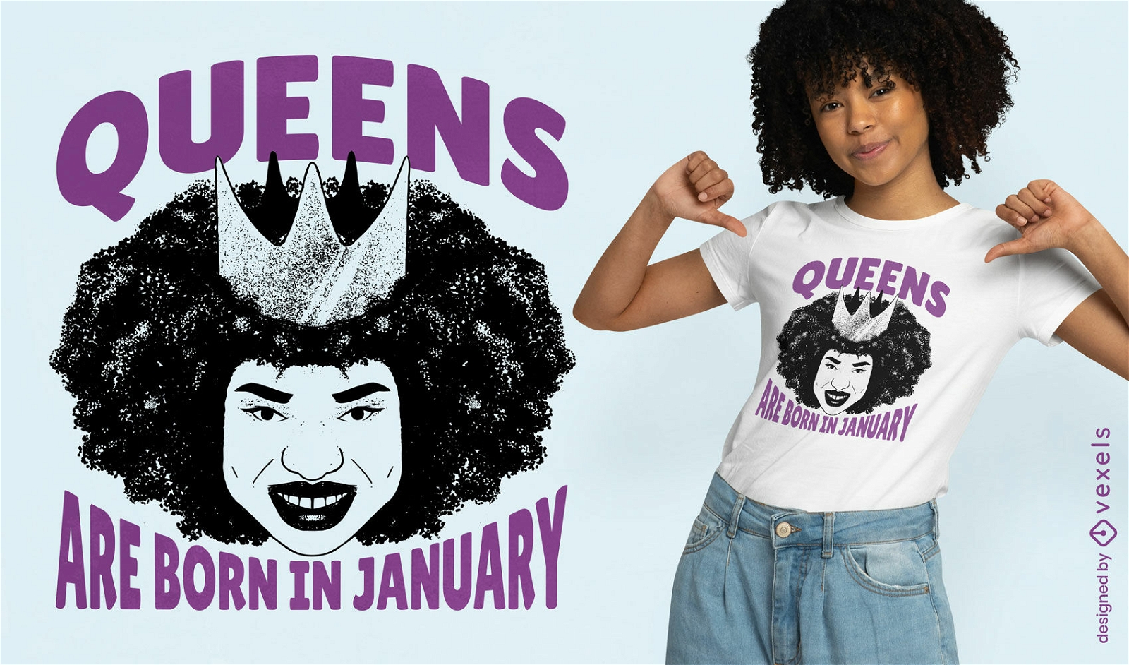 Design de camiseta de rainha de aniversário