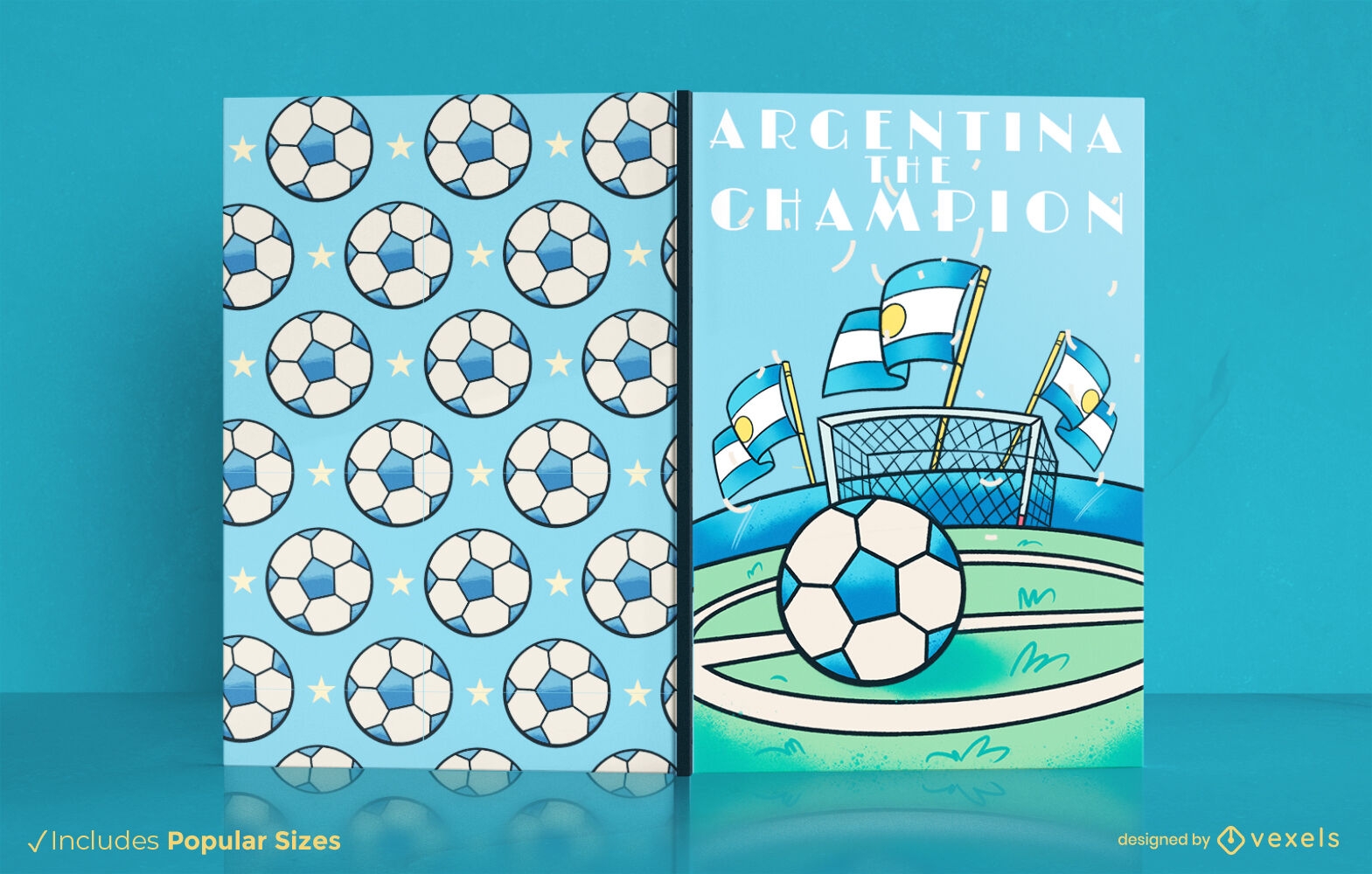 Design des argentinischen Fußballbuchumschlags KDP