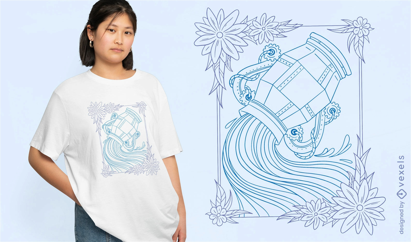 Diseño de camiseta steampunk de Aquarios.