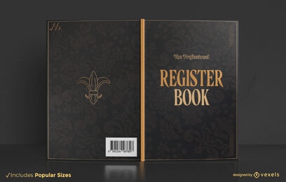 Bank register book cover design