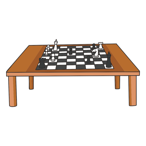 Download Chess Board with King and Queen Pieces PNG Online