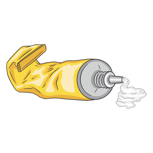 Yellow glue bottle PNG Design