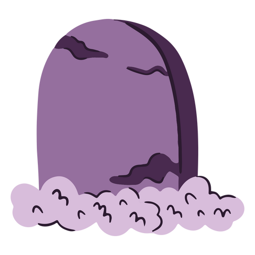 Purple tombstone PNG Design