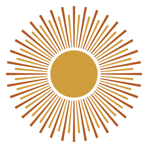 Sun with long rays PNG Design