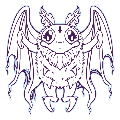 Purple Bat With Wings PNG & SVG Design For T-Shirts