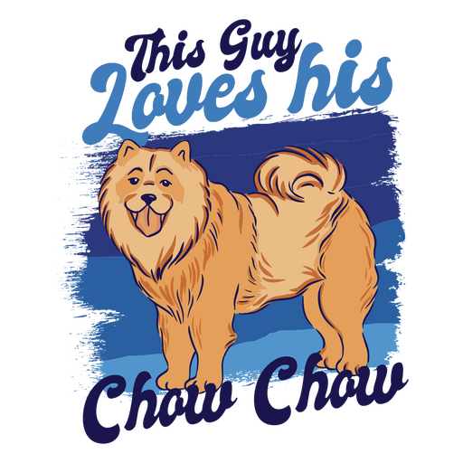 This guy loves his chow chow PNG Design