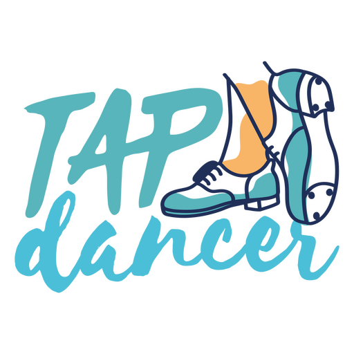 Tap dancer blue quote PNG Design