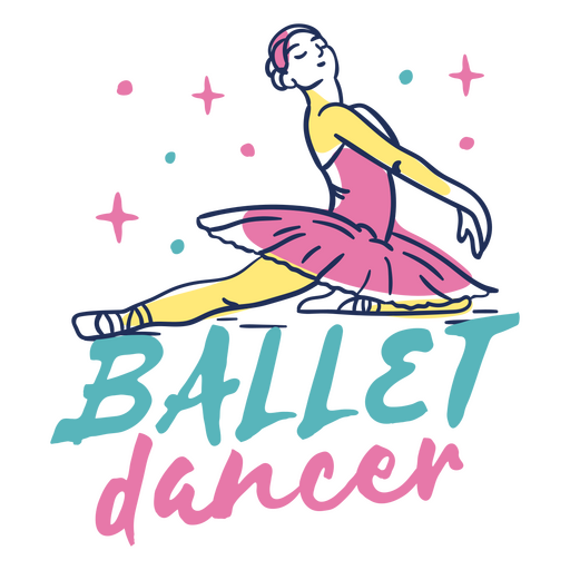 Bailarina en una bailarina de tutú rosa Diseño PNG