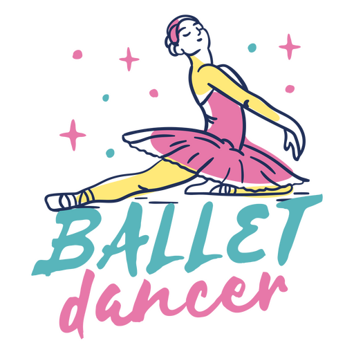 Ballerina in einem rosa Tutu-Tänzer PNG-Design