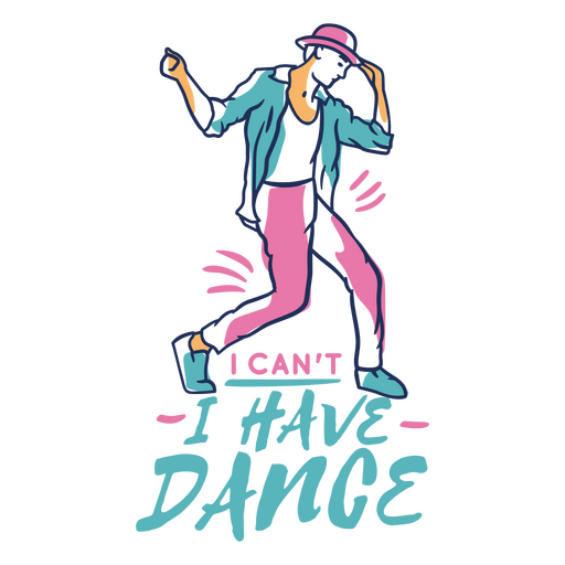 Eu não posso ter citação de dança Desenho PNG