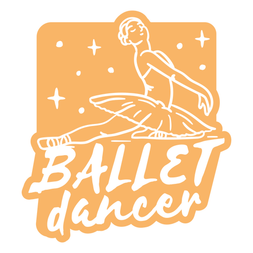 Adesivo bailarina dançarina com as palavras bailarina dançarina Desenho PNG