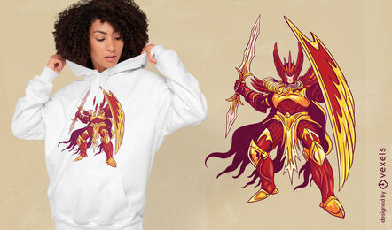 Design de camiseta de guerreiro elfo