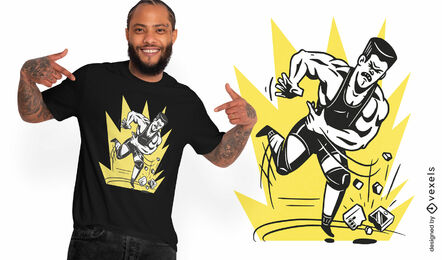 Design de camiseta de lutador com raiva
