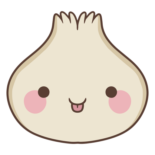 Cute kawaii dumpling icon PNG Design