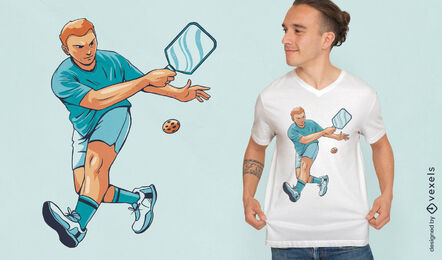 Design de camiseta de jogador de Pickleball