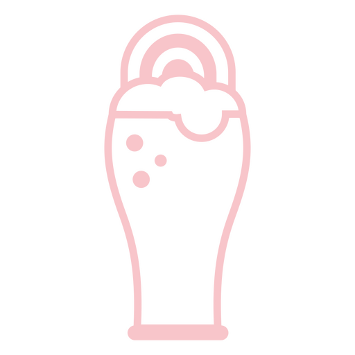Icono de vaso de cerveza rosa Diseño PNG