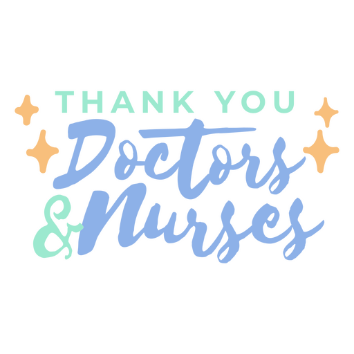 Thank you doctors & nurses PNG Design