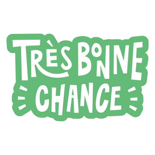 Tres Bonne Chance Logo grün PNG-Design